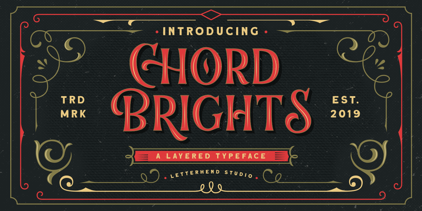 Пример шрифта Chord Brights